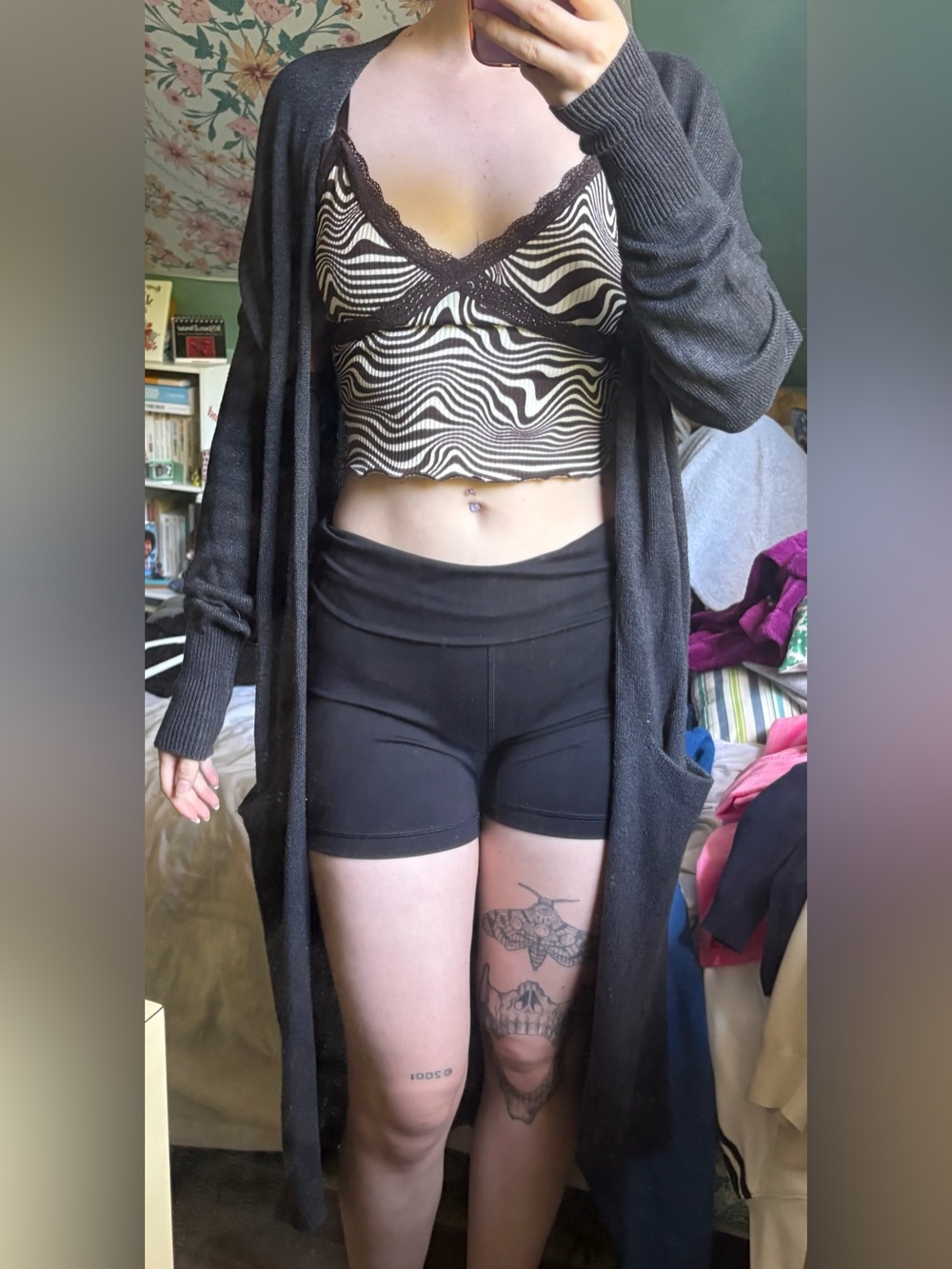 Old Navy Black Long Open-Front Duster Cardigan